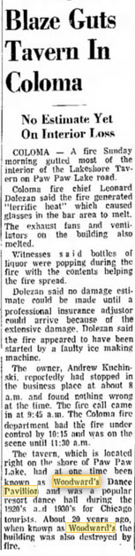 Woodward Pavillion - Aug 1968 Article - Structure Destroyed By Fire